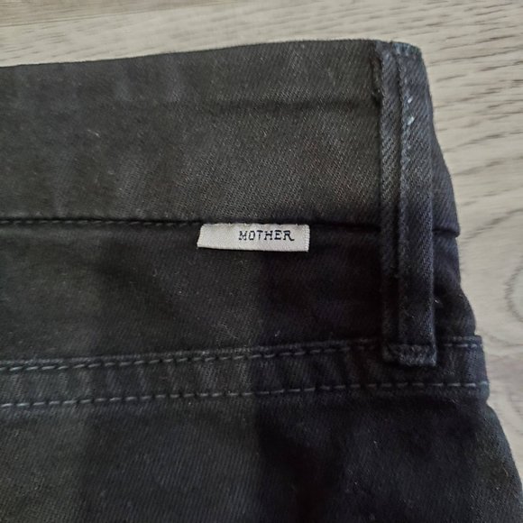 MOTHER | Black Looker Ankle Fray Denim Jeans - Picture 6 of 7